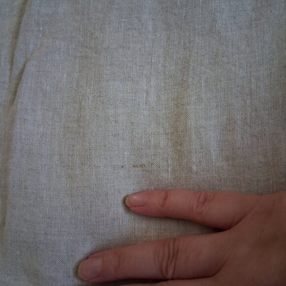 Le 31 Par Simons Men's XXL Oatmeal Mandarin Collar Button Down 100% Linen Shirt - Picture 13 of 14